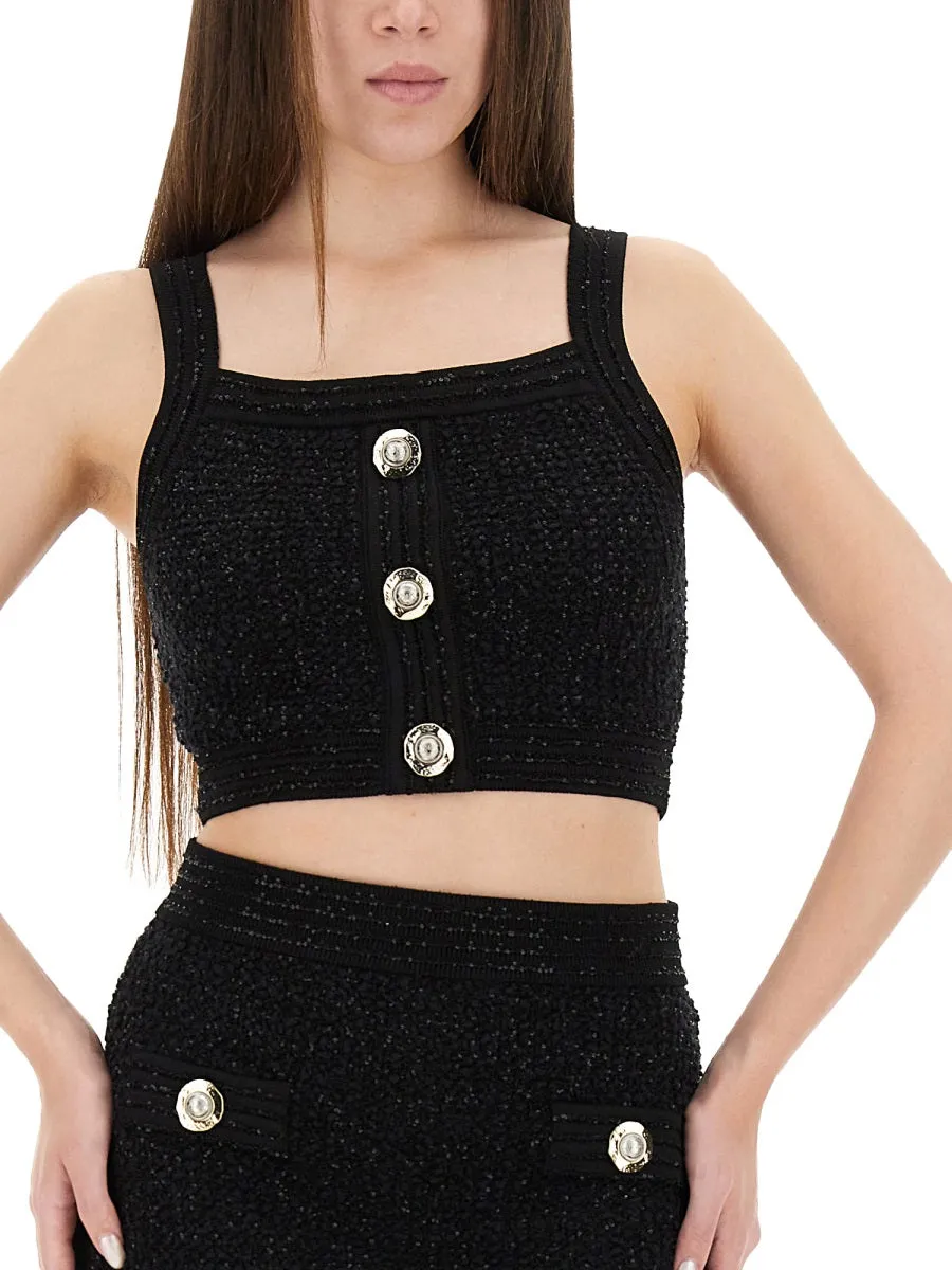 Tweed Crop Top sold by Wanan Luxury product image thumbnail 4
