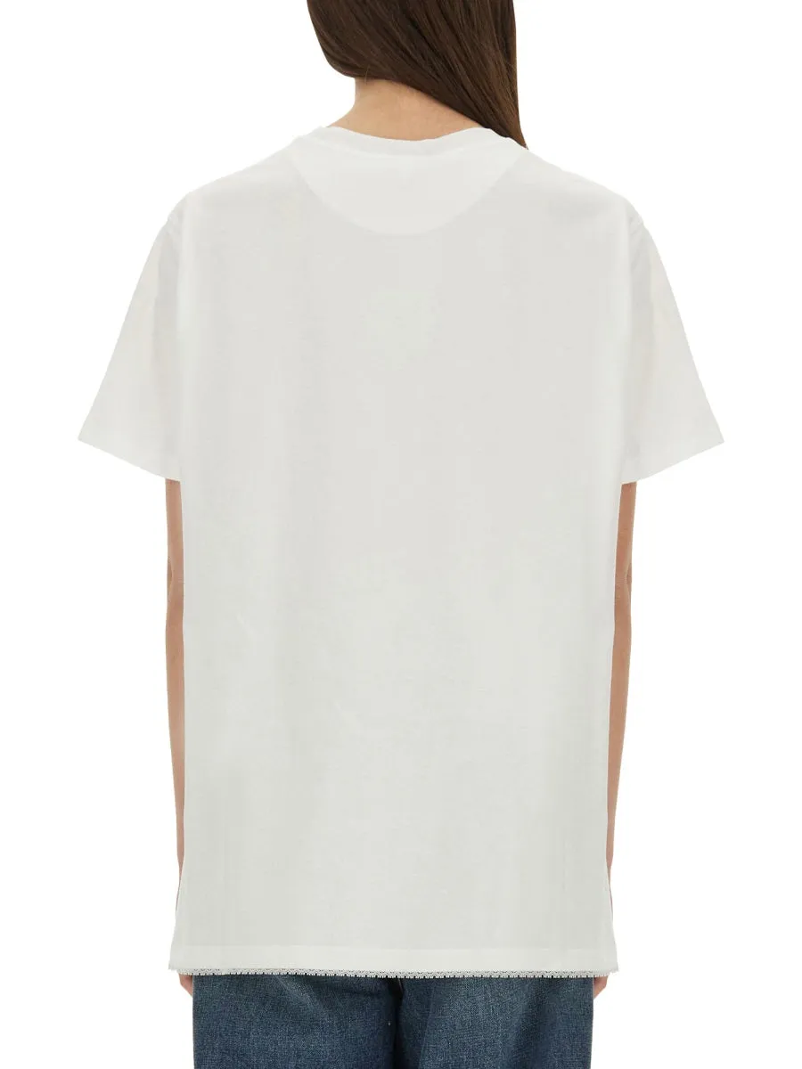 T-Shirt With Lace Insert sold by Wanan Luxury product image thumbnail 3