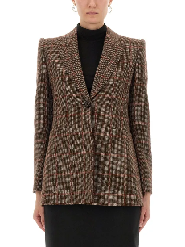 Plaid Wool Tailored Jacket sold by Wanan Luxury