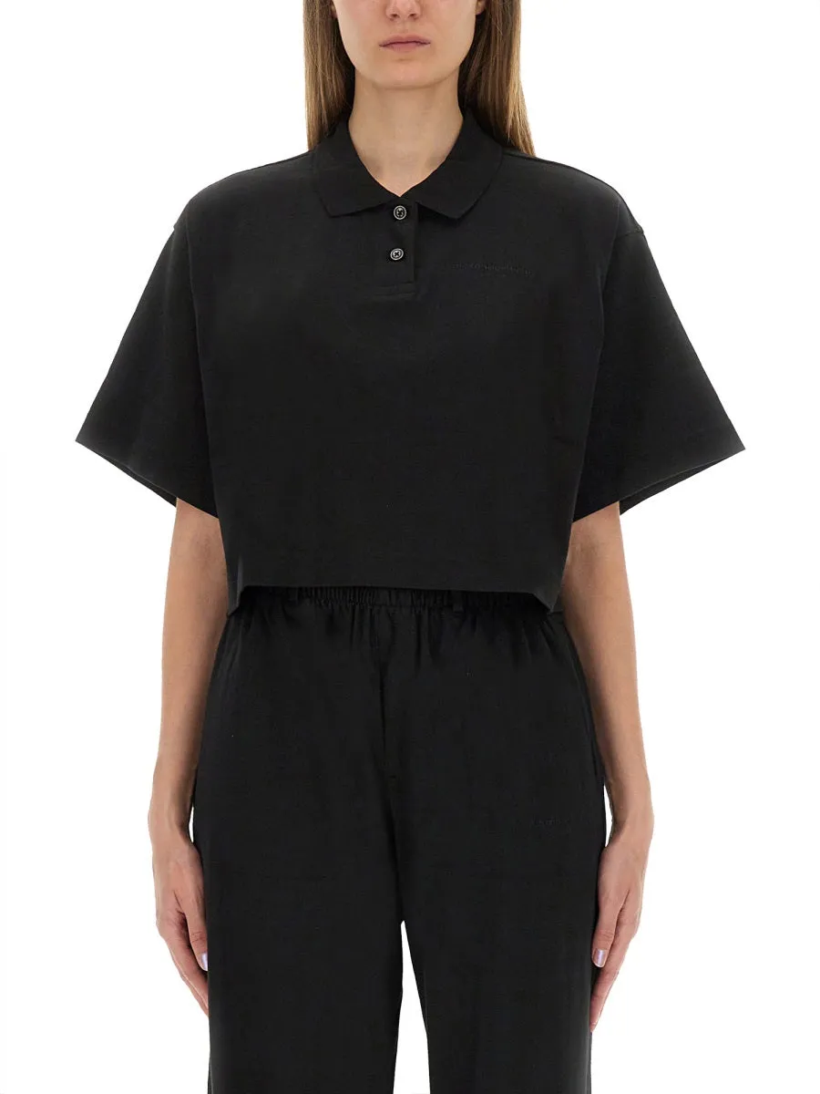Cropped Jersey Polo Shirt sold by Wanan Luxury