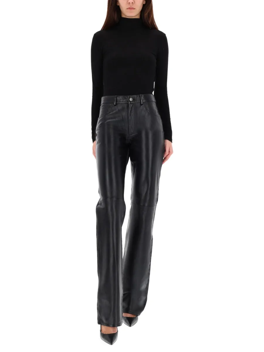 "Star Black Denim & Leather" Pants sold by Wanan Luxury product image thumbnail 2