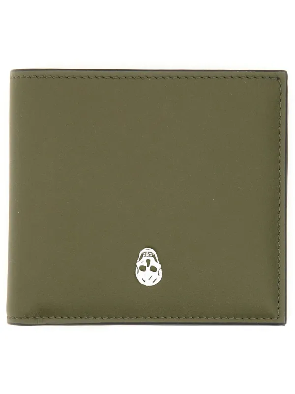 Bifold Wallet "The Skull" made by Alexander McQueen
