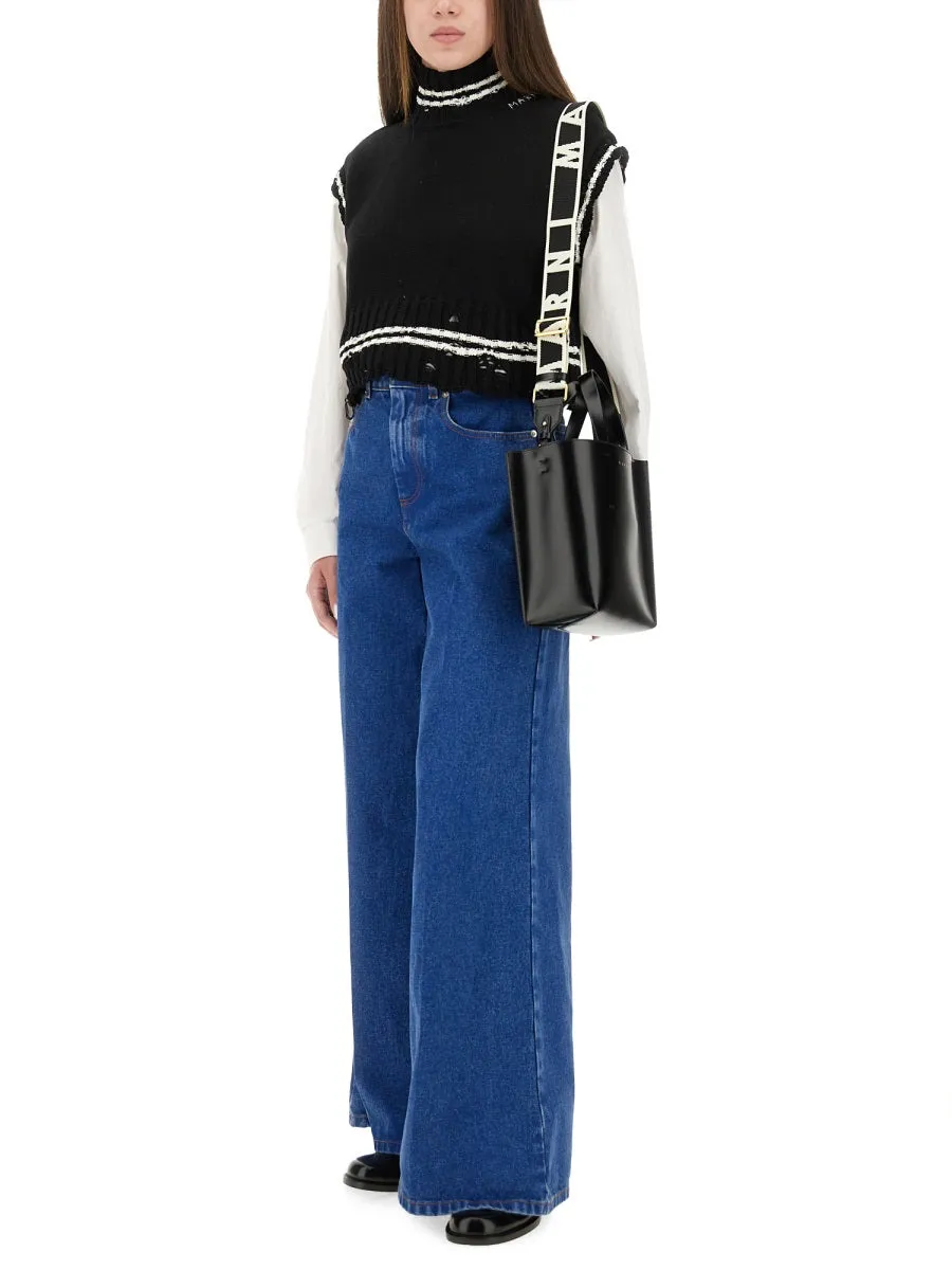 Denim Wide Leg Jeans sold by Wanan Luxury product image thumbnail 2