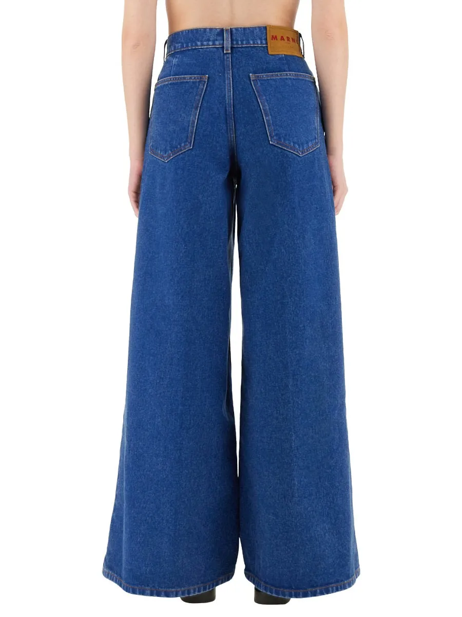 Denim Wide Leg Jeans sold by Wanan Luxury product image thumbnail 3