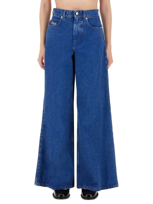 Denim Wide Leg Jeans sold by Wanan Luxury