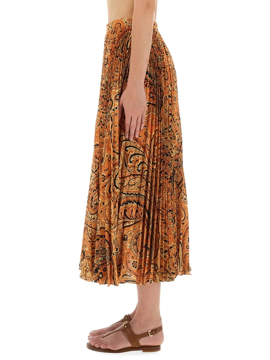 Pleated Sablé Skirt With Print sold by Wanan Luxury product image thumbnail 4