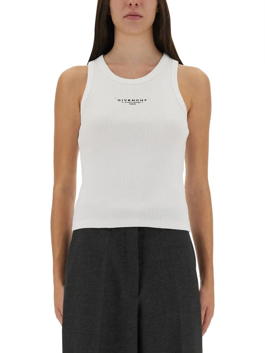 Slim Tank Top With Logo Print sold by Wanan Luxury