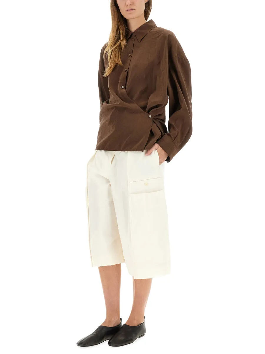 Straight Twisted Collar Shirt sold by Wanan Luxury product image thumbnail 2