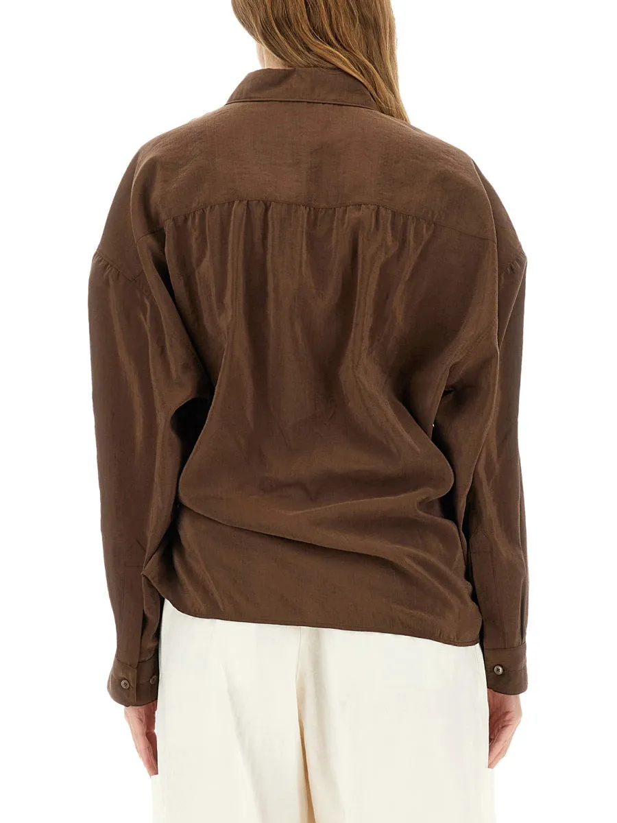 Straight Twisted Collar Shirt sold by Wanan Luxury product image thumbnail 3