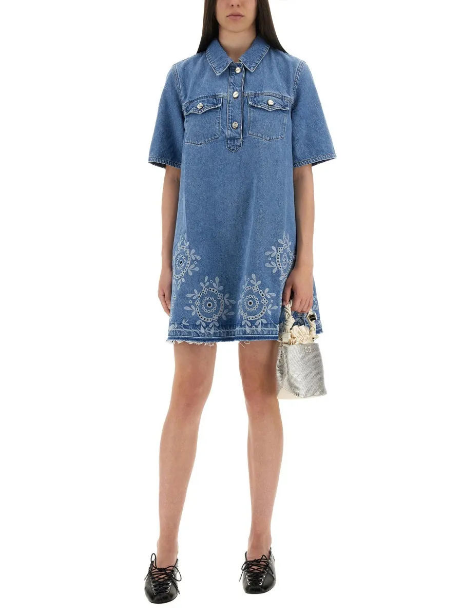 Mini Dress With Sangallo Embroidery sold by Wanan Luxury product image thumbnail 2