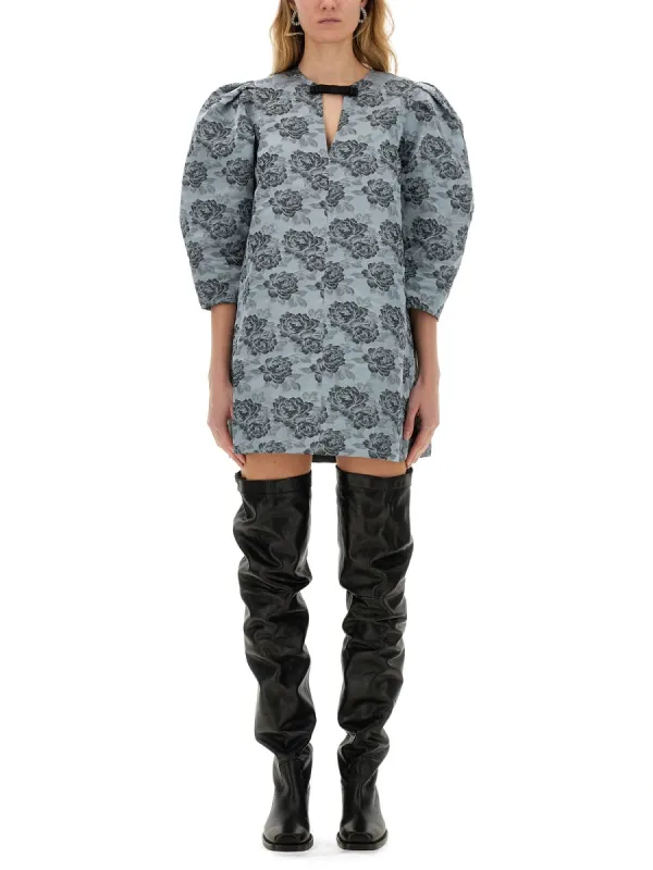 Floral Jacquard Mini Dress made by Ganni