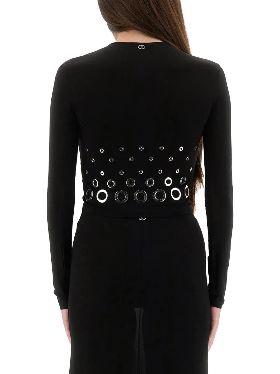 Cropped Top With Eyelets sold by Wanan Luxury product image thumbnail 3