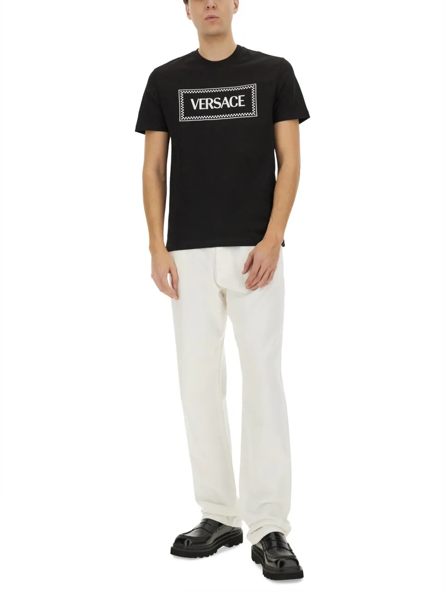 T-Shirt With '90 S Vintage Embroidered Logo sold by Wanan Luxury product image thumbnail 2