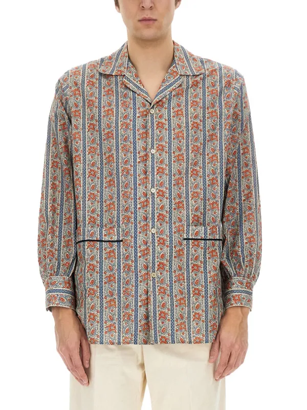 Pajama Shirt With "Voyage Imaginaire" Print made by Valentino Garavani