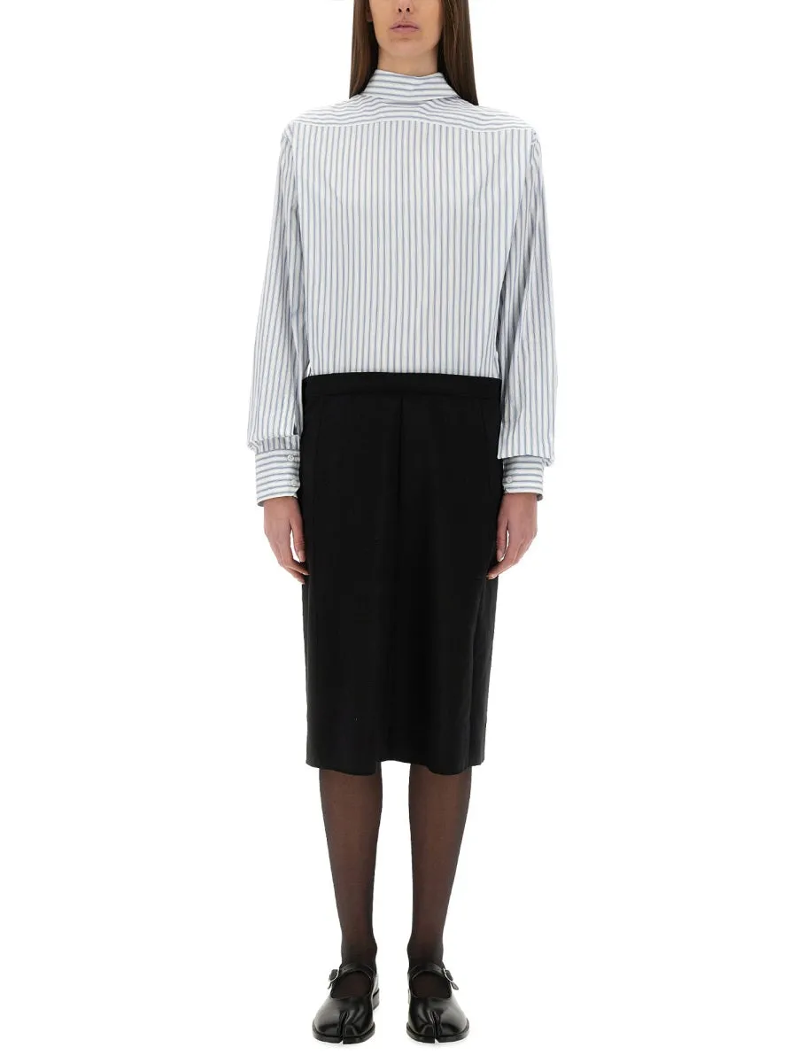Inverted Striped Dress-Shirt sold by Wanan Luxury