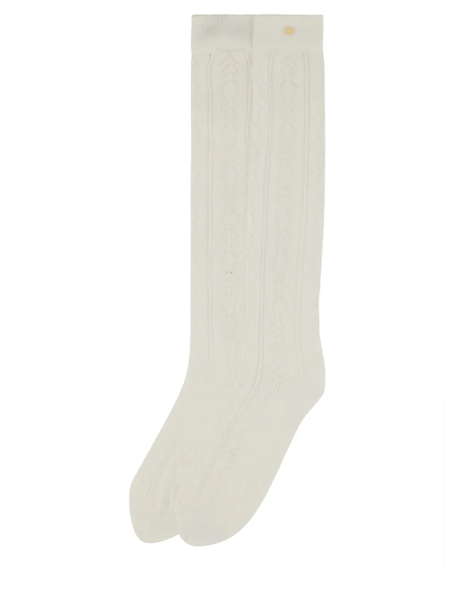Perforated Cotton Socks With Vlogo sold by Wanan Luxury product image thumbnail 2