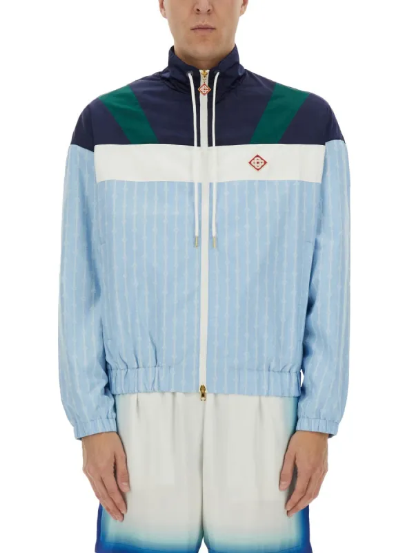 "Pinstripe Laurel" Track Jacket made by Casablanca