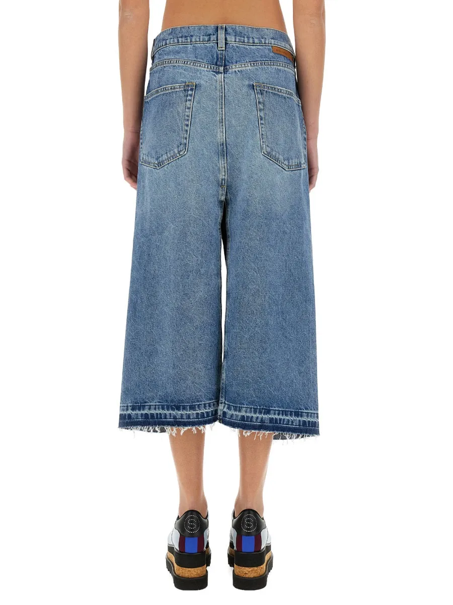 Denim Skirt With Contrasting Panel sold by Wanan Luxury product image thumbnail 3
