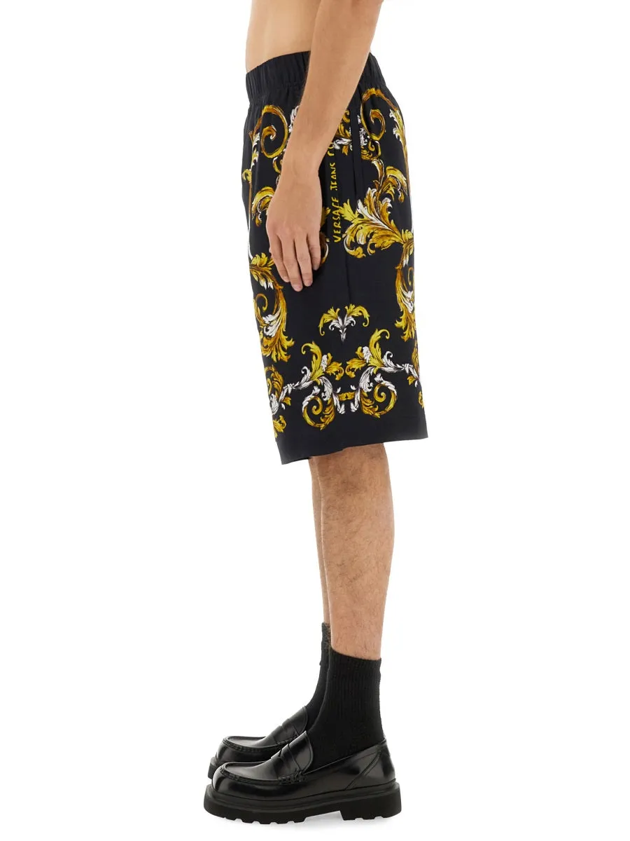 Shorts With Baroque Outline Print sold by Wanan Luxury product image thumbnail 4