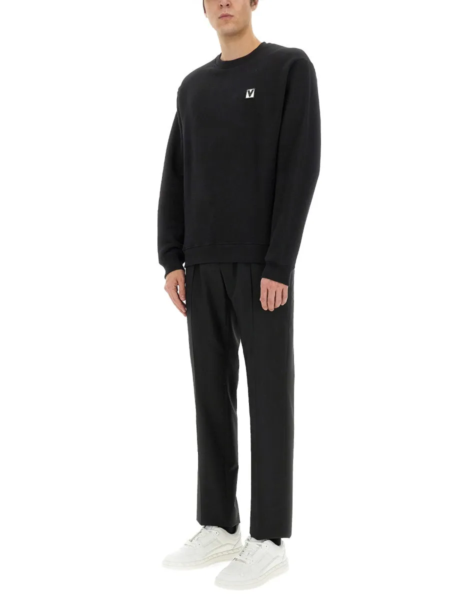 Cotton Crewneck Sweatshirt With "Chez Valentino" Patch sold by Wanan Luxury product image thumbnail 2