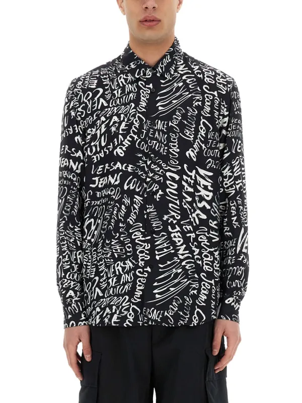 Logomania Print Shirt made by Versace