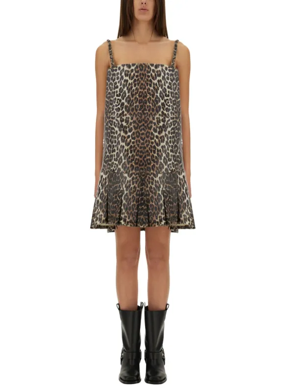 Dress With Animal Pattern made by Ganni
