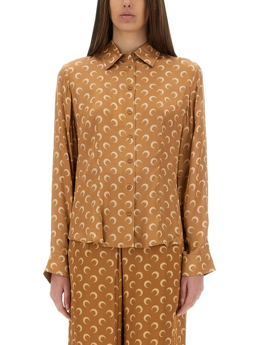 "Moon" Satin Shirt sold by Wanan Luxury