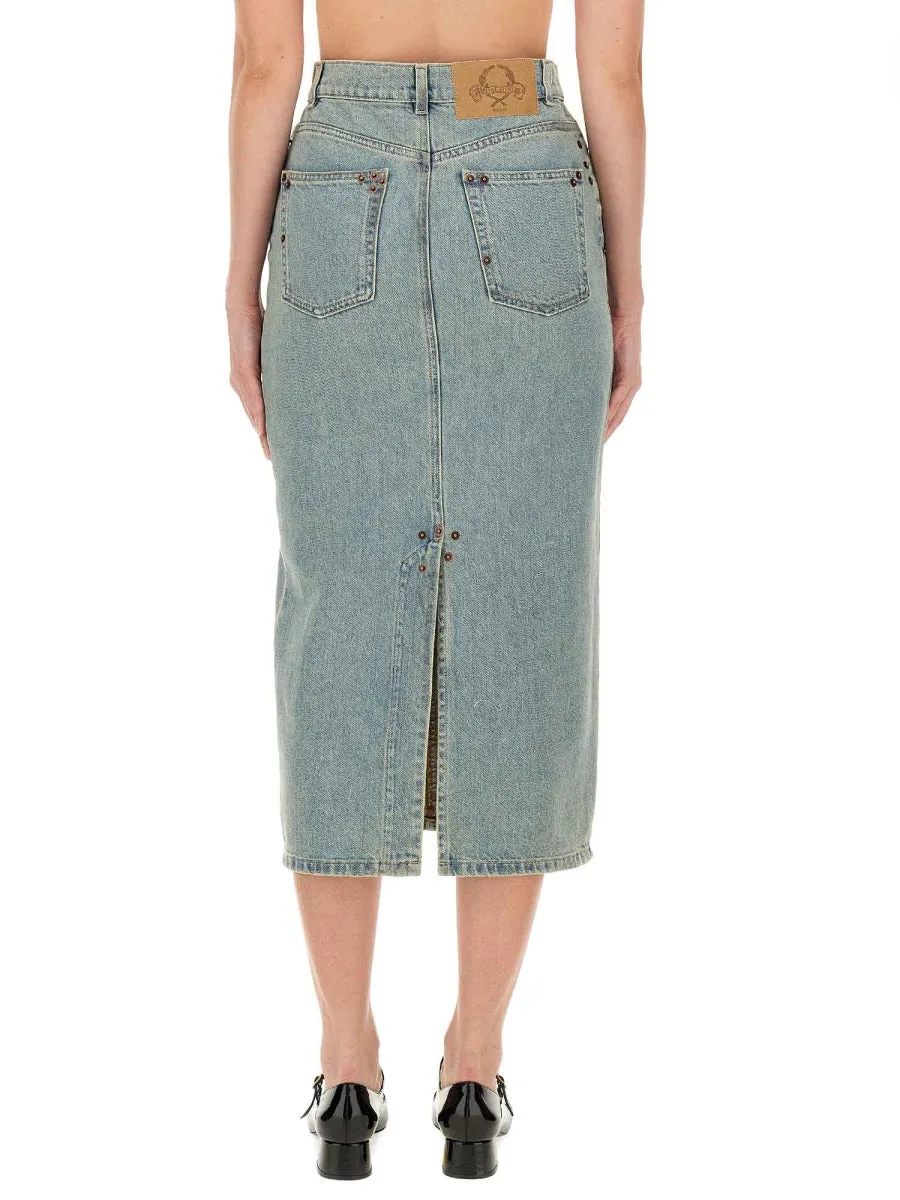 Denim Skirt sold by Wanan Luxury product image thumbnail 3