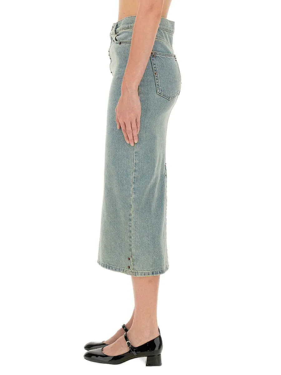 Denim Skirt sold by Wanan Luxury product image thumbnail 4