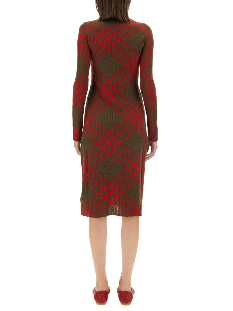 Check Wool Blend Dress sold by Wanan Luxury product image thumbnail 3
