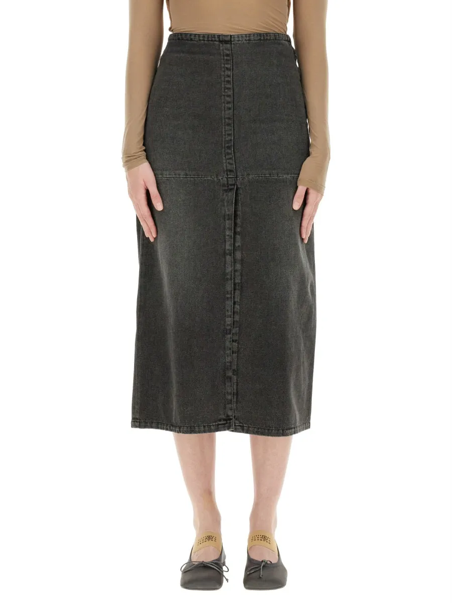 Long Denim Skirt sold by Wanan Luxury