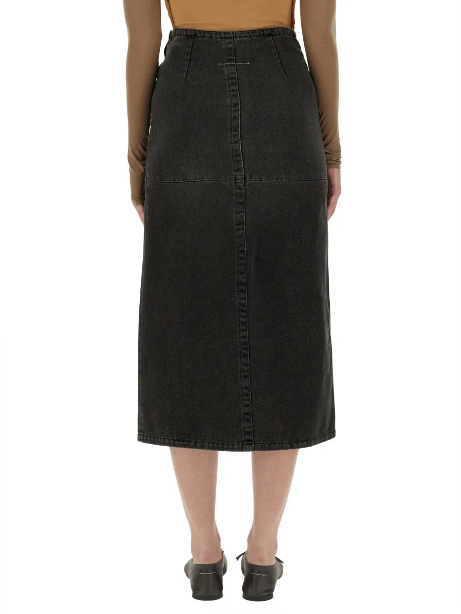 Long Denim Skirt sold by Wanan Luxury product image thumbnail 3