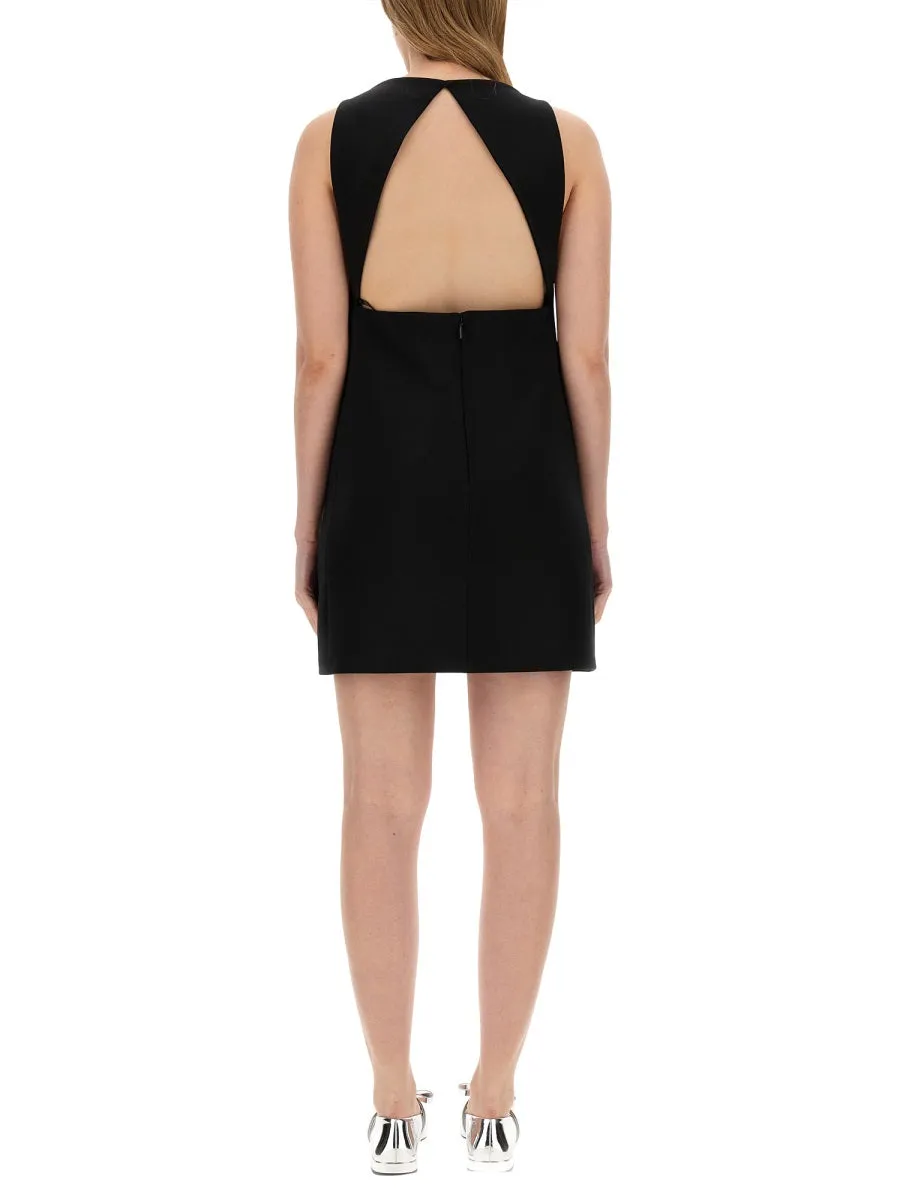 Wool Blend Straight Mini Dress With Cut-Out sold by Wanan Luxury product image thumbnail 3