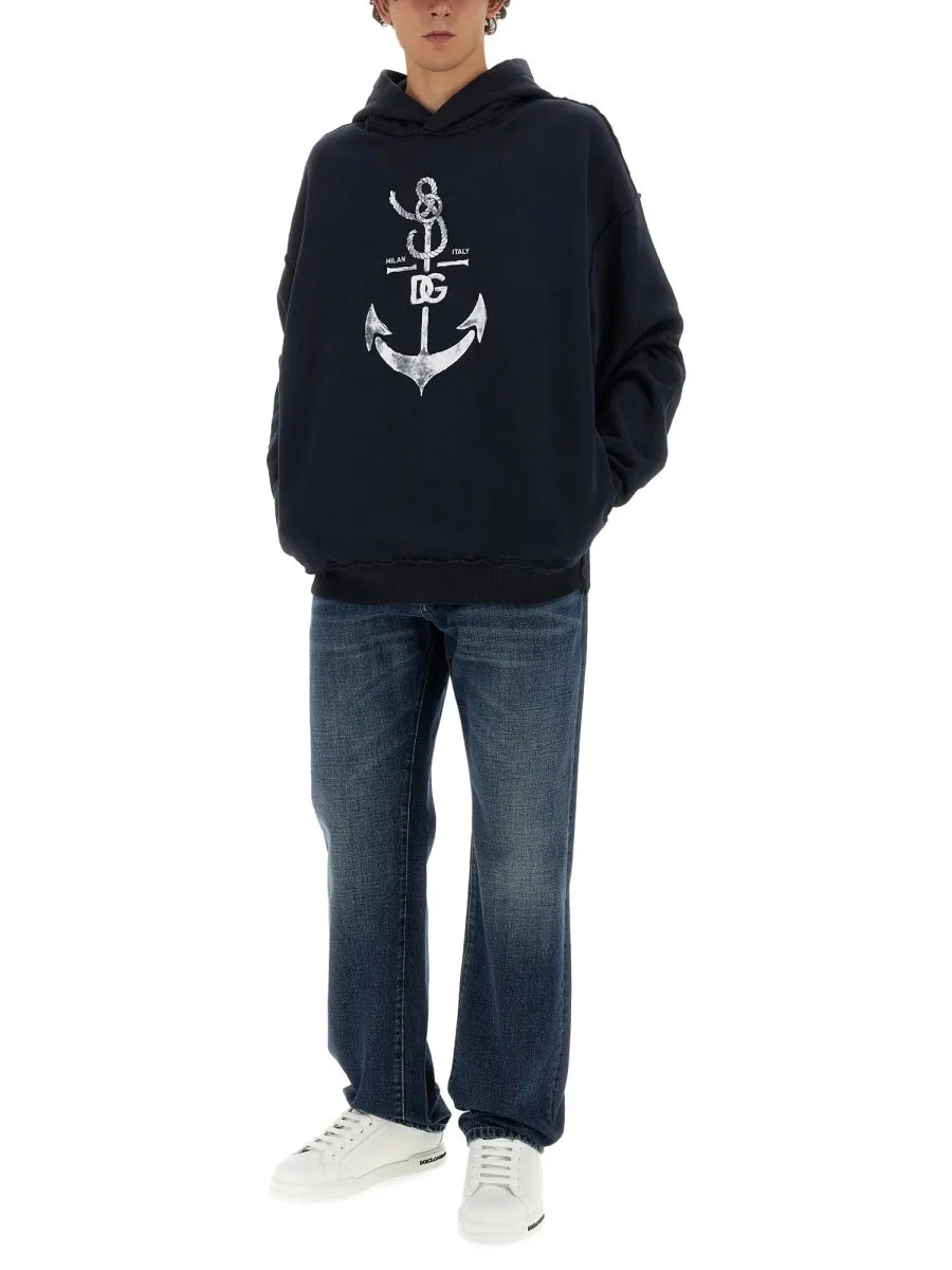 Sweatshirt With Navy Print sold by Wanan Luxury product image thumbnail 2
