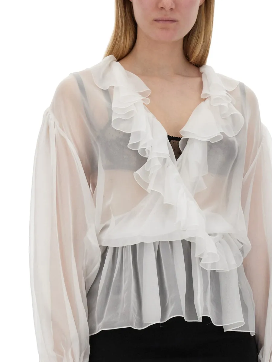 Chiffon Blouse With Ruffles sold by Wanan Luxury product image thumbnail 4