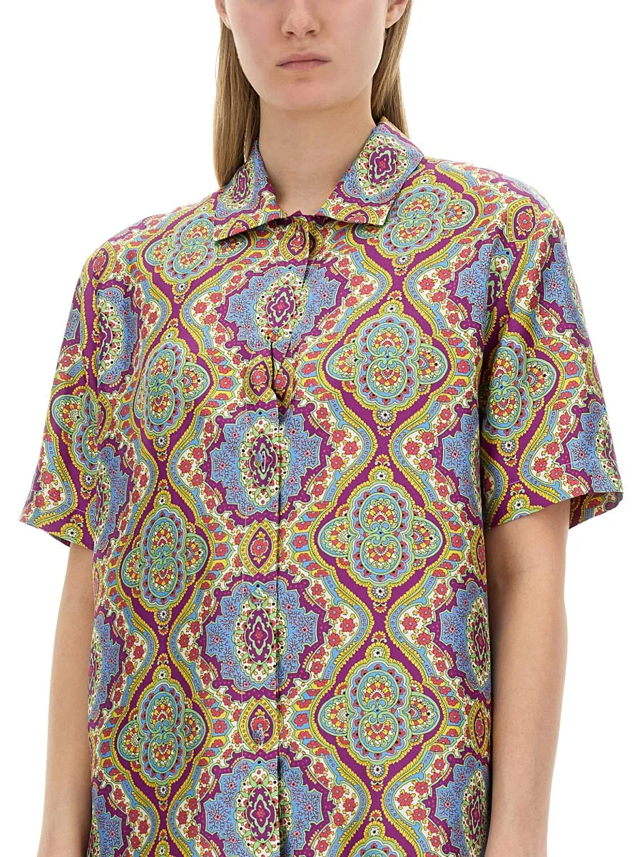 Printed Silk Shirt sold by Wanan Luxury product image thumbnail 4