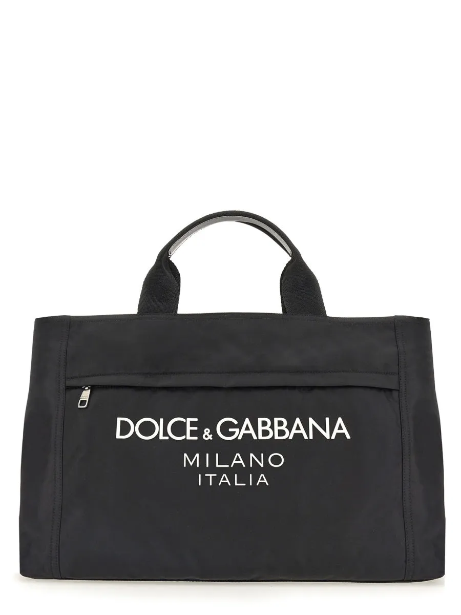Borsone In Nylon Con Logo sold by Wanan Luxury