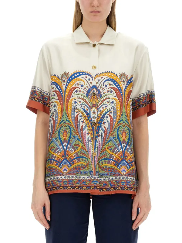 Printed Silk Shirt sold by Wanan Luxury