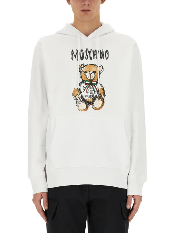 Teddy Print Sweatshirt made by Moschino