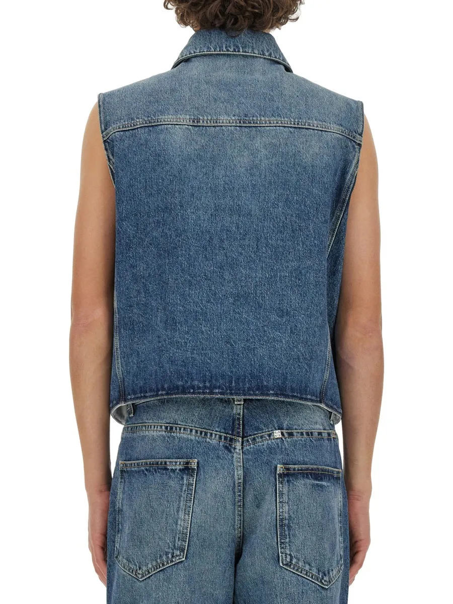 Denim Vest sold by Wanan Luxury product image thumbnail 3