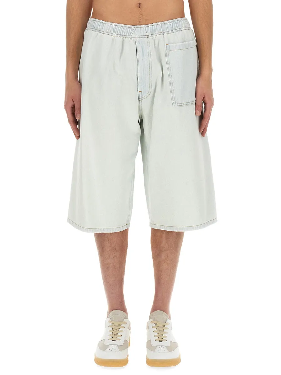 Denim Bermuda Shorts sold by Wanan Luxury