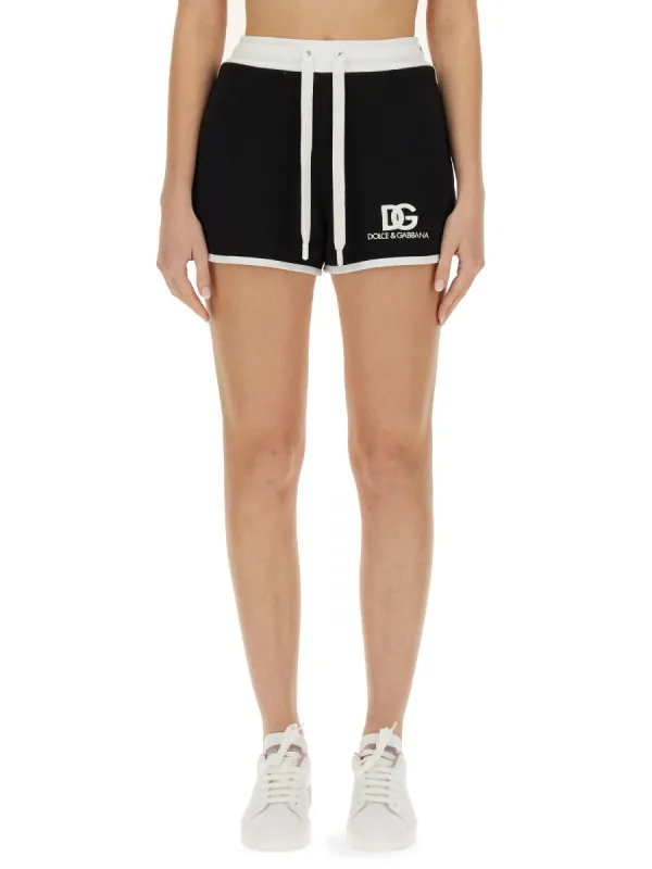 Shorts With Logo Embroidery made by Dolce & Gabanna