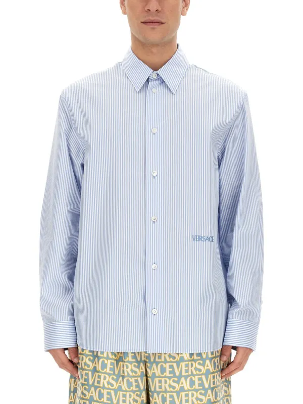 Seashell Baroque Striped Shirt made by Versace