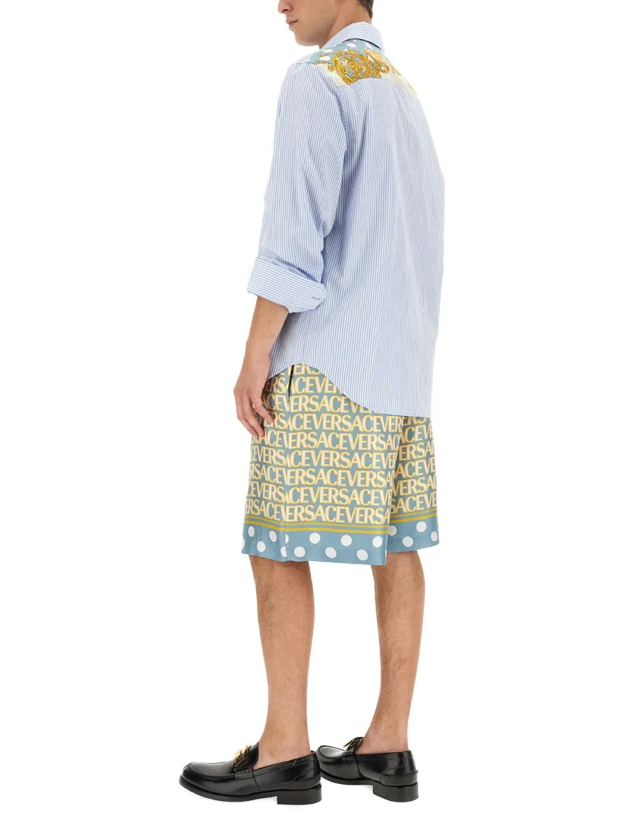 Seashell Baroque Striped Shirt sold by Wanan Luxury product image thumbnail 2