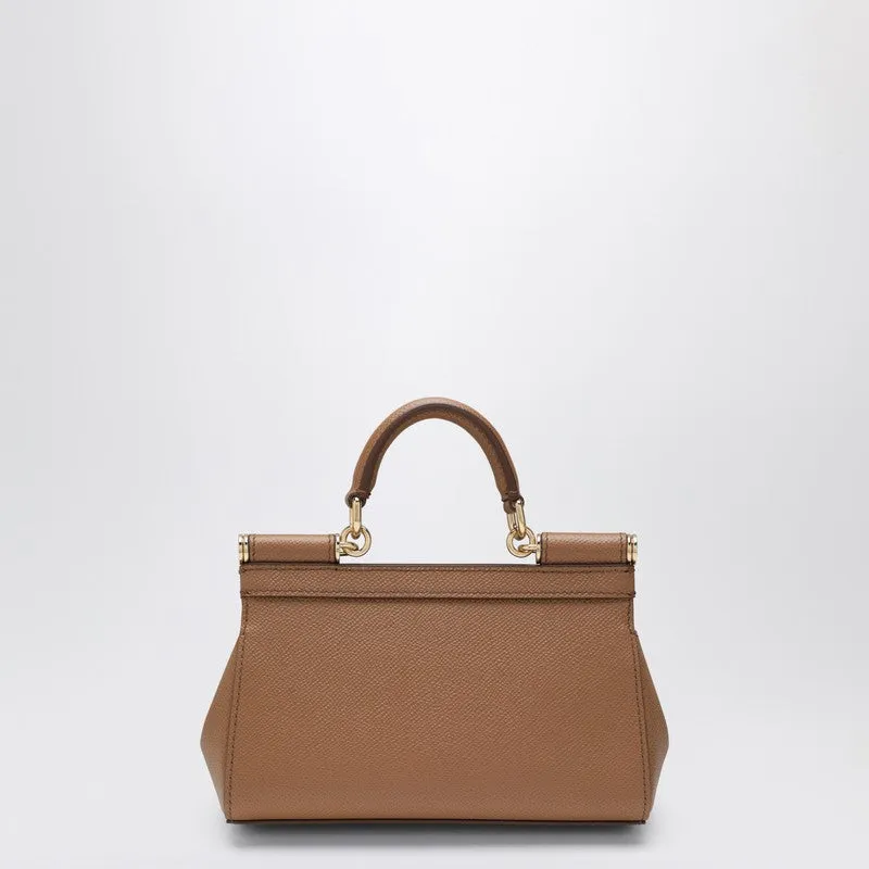 Small Sicily Top-Handle Bag In Caramel Leather sold by Wanan Luxury product image thumbnail 2