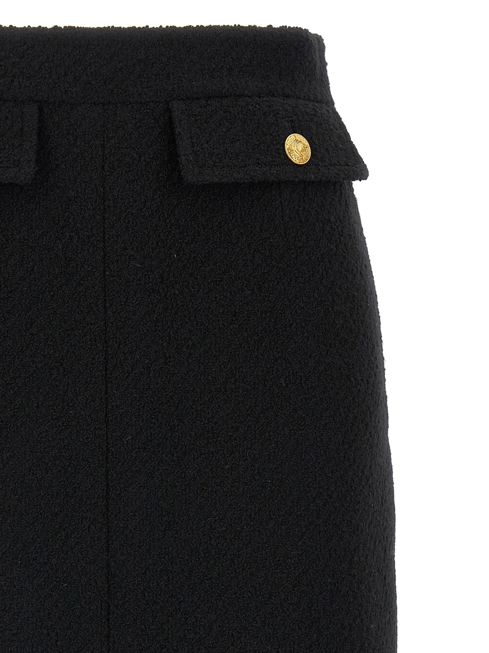 Bouclé Wool Skirt Skirts Black sold by Wanan Luxury product image thumbnail 3