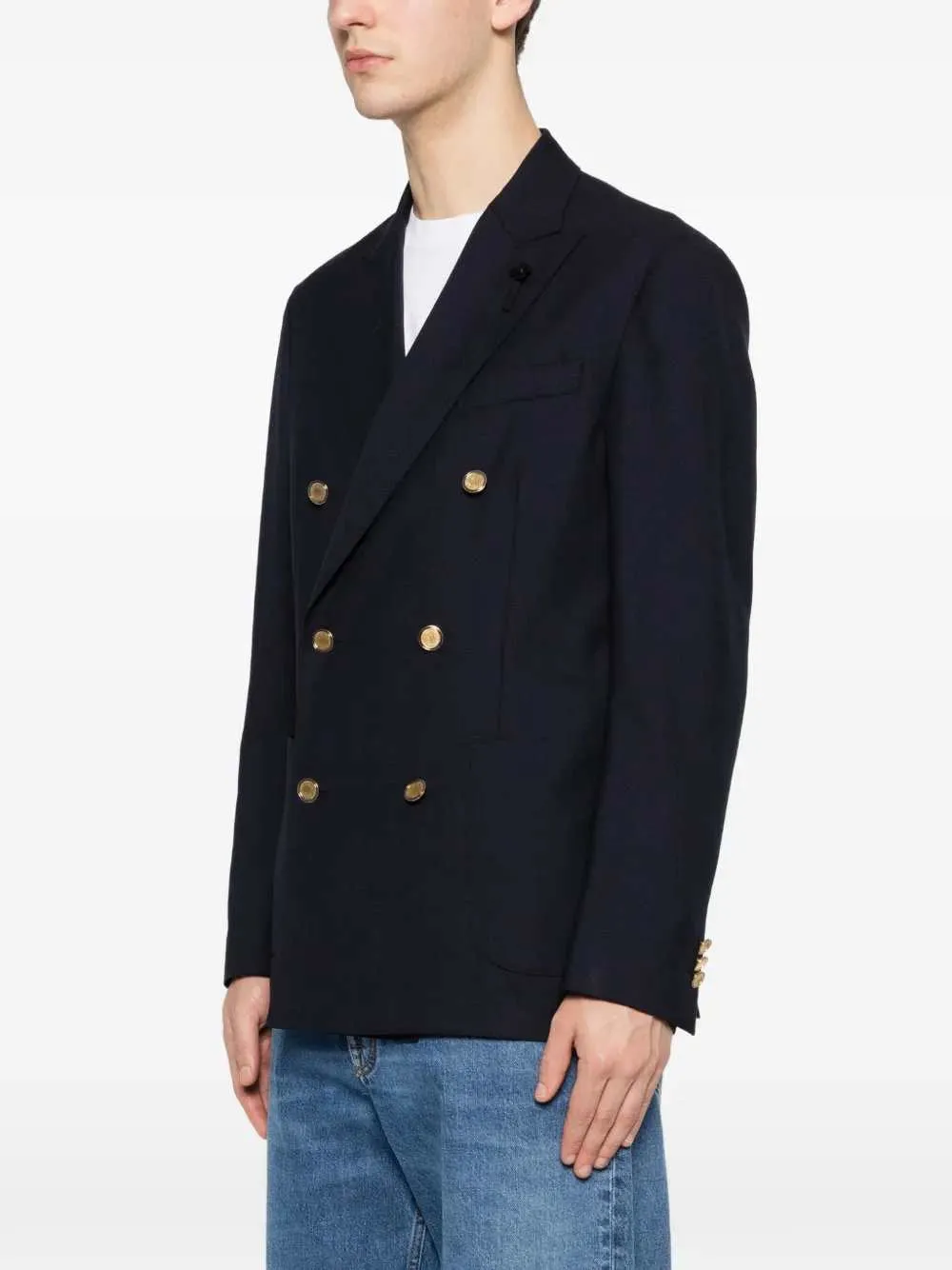 Gold-Tone Double-Breasted Blazer sold by Wanan Luxury product image thumbnail 3