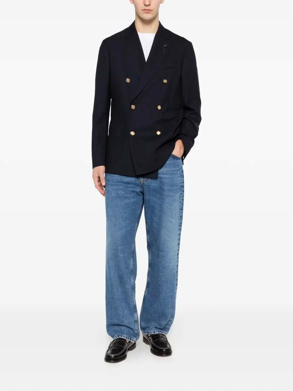 Gold-Tone Double-Breasted Blazer sold by Wanan Luxury product image thumbnail 2