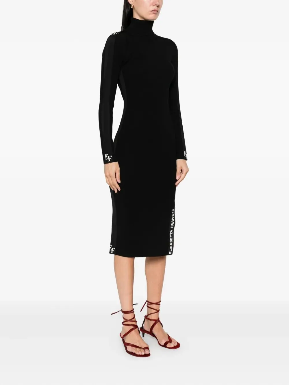 Knit Sheath Dress With Side Slit sold by Wanan Luxury product image thumbnail 4