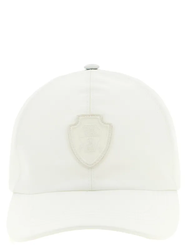 Heraldic Coat Of Arms Cap Hats White made by Brunello Cucinelli